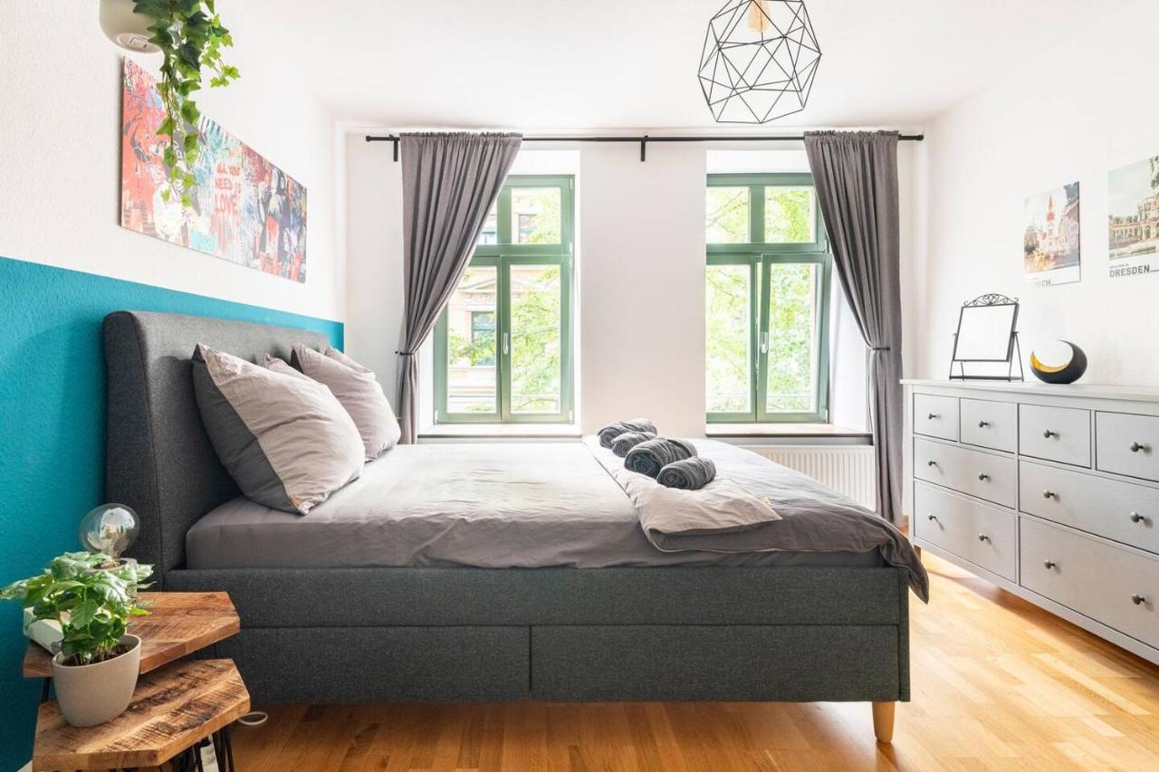 Super Zentrale, Gemutliche Wohnung Mit Balkon ไลป์ซิก ภายนอก รูปภาพ