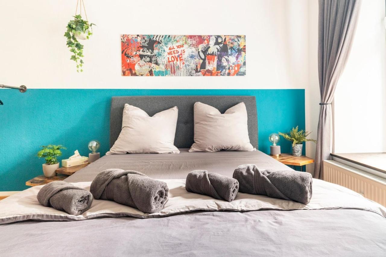 Super Zentrale, Gemutliche Wohnung Mit Balkon ไลป์ซิก ภายนอก รูปภาพ