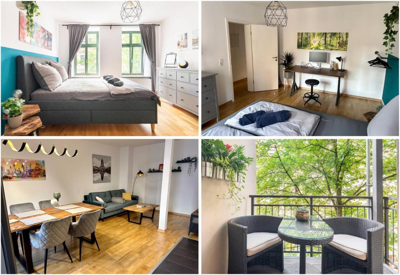 Super Zentrale, Gemutliche Wohnung Mit Balkon ไลป์ซิก ภายนอก รูปภาพ